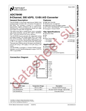 ADC78H90CIMT/NOPB datasheet  